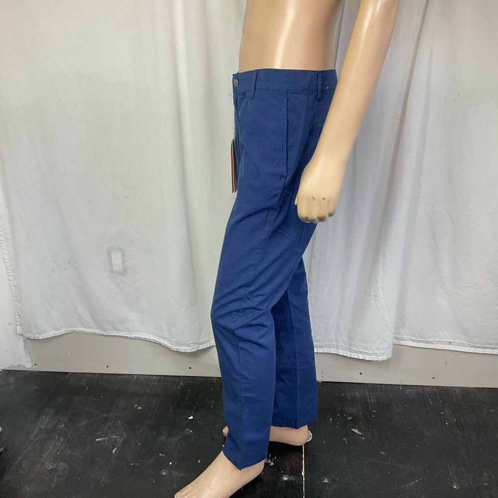 NEW Daniele Alessandrini Men’s Blue Texture High Rise Chinos Pants Size 36 - Picture 7 of 15